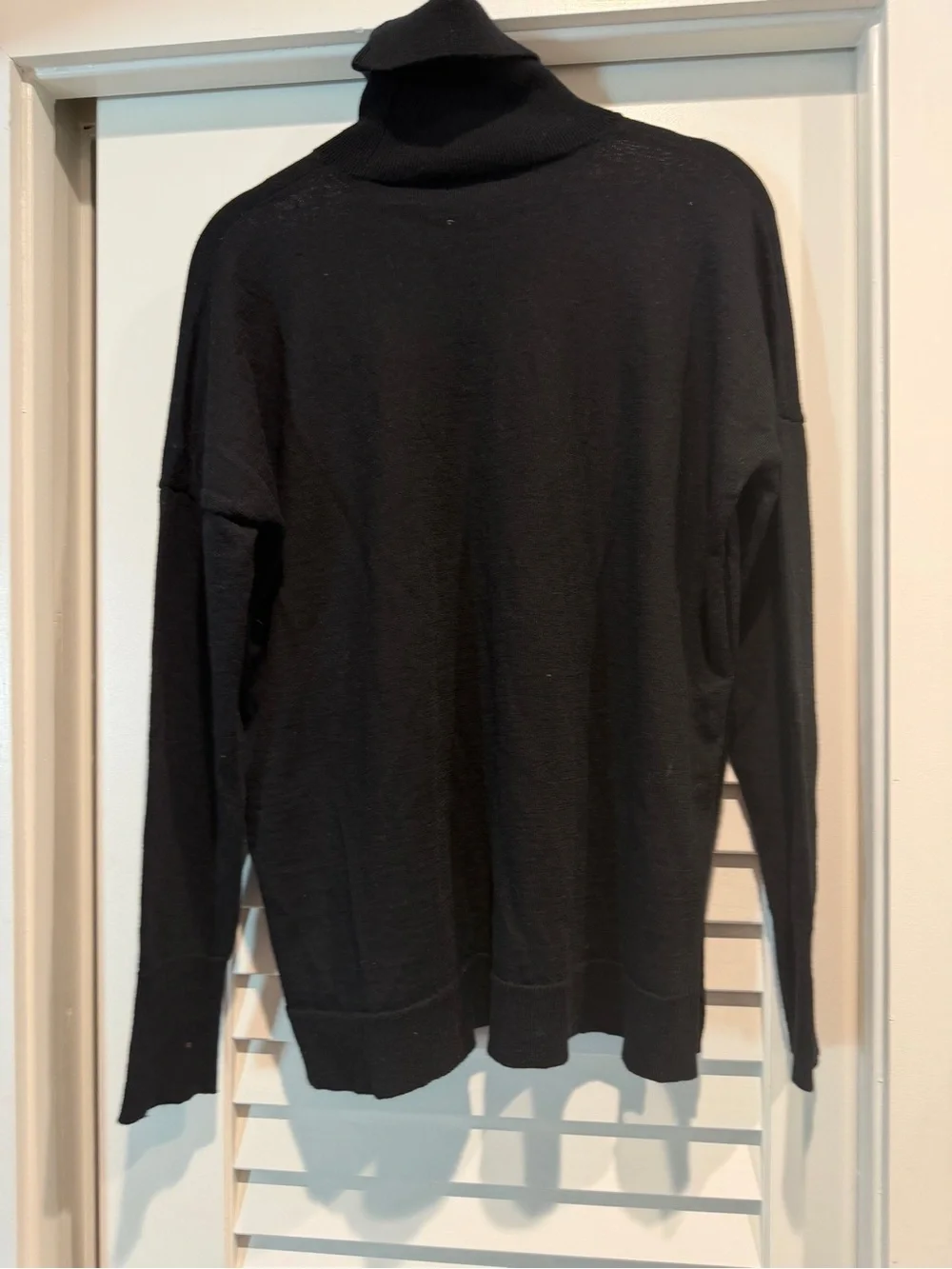 J Crew Black Wool Turtleneck Sweater